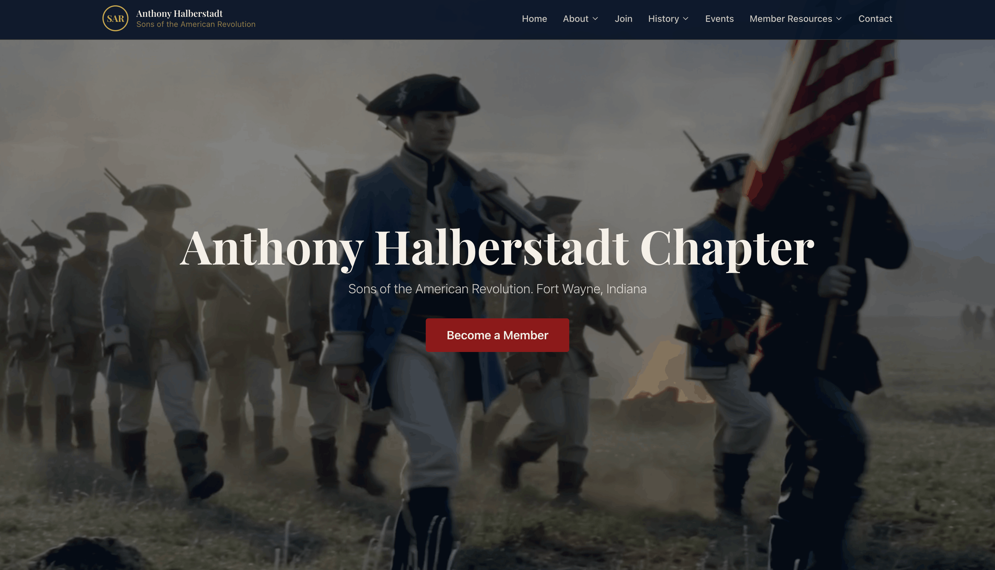 The redesigned Anthony Halberstadt Chapter website